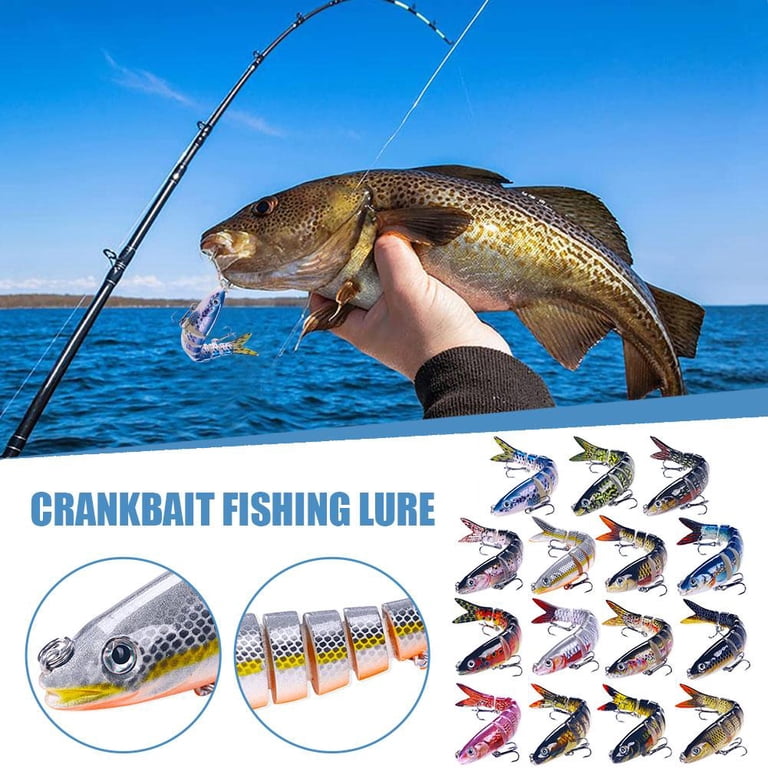 cheap name brand fishing lures Shadtail Soft Swimbait This is a treasure box of soft plastic fishing lures Fishing Lures 8-Segments Fish Bass