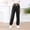Black, variant on Azrian Women's Plus Size Swearpants Fashion Casual Solid Elastic Waist Trousers Long Straight Pants