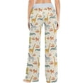 thumbnail image 3 of FREEAMG Chic Lifelike Floral Pattern Drawstring Lounge Wide Leg Pajama Sleepwear Bottom, 3 of 6