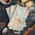 thumbnail image 6 of Coastal Turquoise 1 Pack Kitchen Towel, Water Absorbent Dish Towel, Ocean Coral Starfish Shell Modern Sea Decorative Hand Towels - Quick Drying Cloth for Cooking Baking, 18x28 Inch, 6 of 8