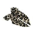 thumbnail image 5 of Unique Bargains 1 Pc Grace Leopard Print Bow Barrettes Ribbon Hair Clips Black Beige, 5 of 5