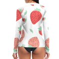 thumbnail image 2 of joogoo Womens UPF 50+ Rash Guard Cute Strawberry Long Sleeve UV Protection Sun Shirts Tops M, 2 of 7