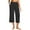 Black, variant on Htigea Capri Pants for Women Wide Leg Yoga Pants for Summer Flowy Capris Loose Casual Cropped Pants with Pockets Black,M