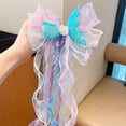 thumbnail image 6 of YUEHUA Girls Hair Clips with Long Fabric Ribbon Bows for Party Decoration, Paired with Mermaid Swimsuit, 6 of 6