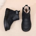 thumbnail image 5 of KEGIRLOM Women's Versatile And Thick Warm Thick Sole Round Toe Casual And Comfortable Short Snow Boots Black Size 8.5, 5 of 9