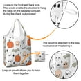 thumbnail image 4 of 5 Pack Foldable Shopping Bag,White Halloween Ghosts Skulls and Bats Reusable Grocery Bags with Pockets,Large Reusable Tote Bags with Handles Waterproof & Lightweight, 4 of 6