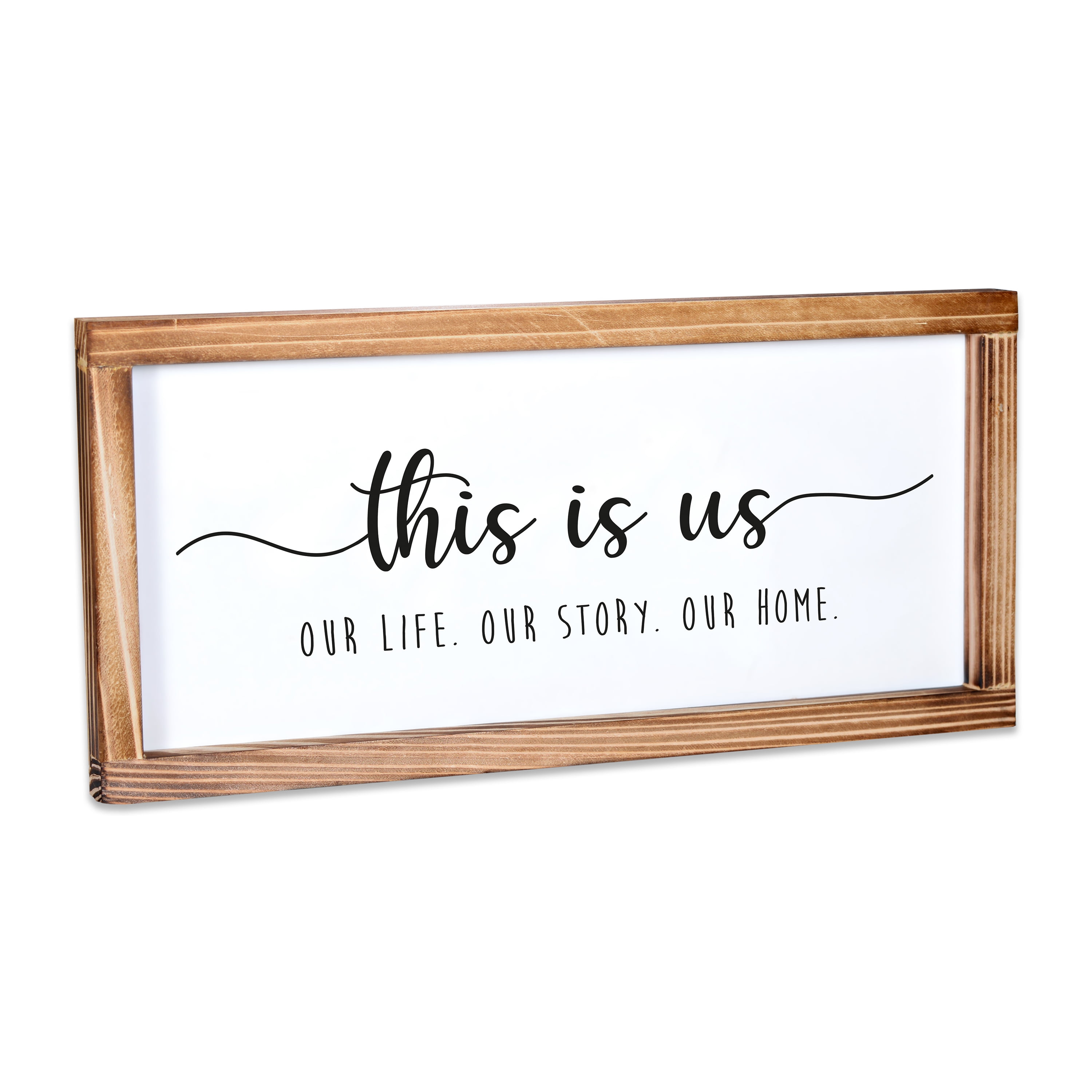 This Is Us Sign Rustic Farmhouse Decor For The Home Sign Wall Decorations For Living Room Modern Farmhouse Wall Decor Rustic Home Decor Cute Room Decor With Solid Wood Frame