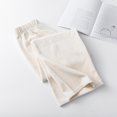 thumbnail image 1 of Pantalones de pierna ancha para mujer, pantalones de cintura alta con forro polar grueso y polar de leche, pantalones casuales rectos y sueltos, 1 of 5