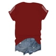 thumbnail image 6 of Red T Shirts for Women Daily Casual Printed Short Sleeve O Neck T Shirt Tops Fashion Clothing, 6 of 6