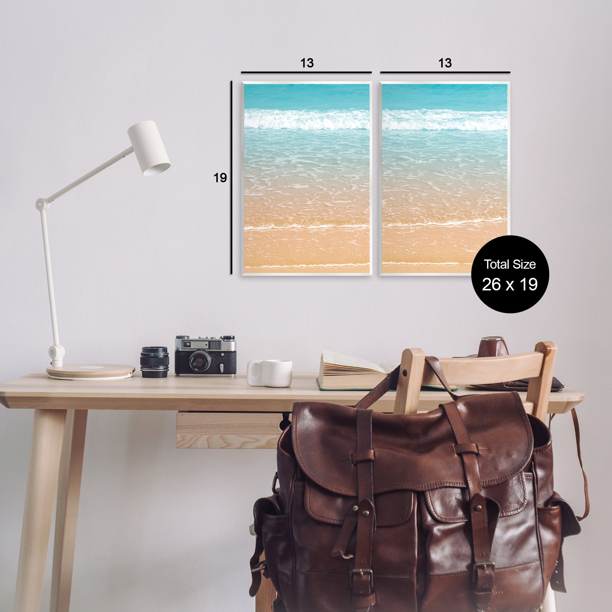 Stupell Industries Vivid Calming Beach Views Nautical & Beach Photography Unframed Art Print Wall Art, 13 x 19, Set of 2
