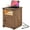 Brown, variant on DEXTRUS End Table with Power Outlets & LED Lights, Nightstand Side Table with Door, Old Oak