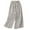 Beige, variant on Palazzo Pants for Women Plus Size Drawstring Pants Vintage Stripes Wide Leg Pants Loose Thin Dropped Capri Trousers with Pockets