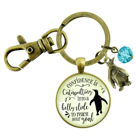 Penguin Keychain Confidence Is Catapulting Into A Belly Slide Jewelry Gift