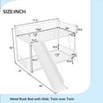 thumbnail image 4 of Metal Bunk Bed with Slide, Twin over Twin, White, 4 of 10