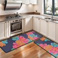 thumbnail image 3 of Kitchen Rugs Sets Of 2,Pioneer Flower Floral Print Pattern Anti Fatigue Kitchen Mat Rugs Non Slip Washable,Decorative Kitchen Floor Mats for Kitchen,Sink,Laundry,17"x47"+17"x47", 3 of 5