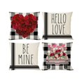 thumbnail image 2 of Fiudx Almohadas de San Valentín, Juego de Cojines con Estampado de Corazones Románticos, Cojines de Tela de Algodón Suave, Ideales para Decorar El Sofá y La Cama, Regalo Perfecto para Tu Novia, Juego, 2 of 6