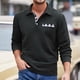 thumbnail image 1 of pstuiky camisas de manga larga para hombre, Blusa/camiseta informal elegante a rayas de manga larga con cuello, botones y bolsillo para hombre Tops casuales para hombres m, 1 of 9