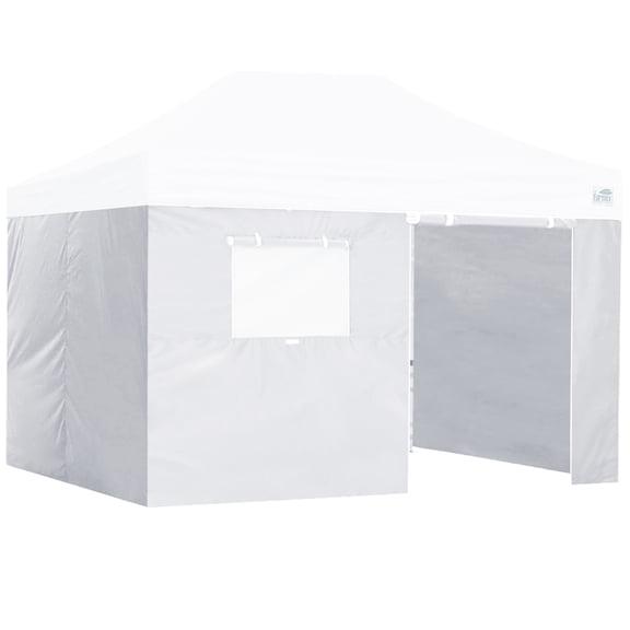 Eurmax USA 10x15ft Canopy Tent Replacement Walls - Set of 4 Zippered Sidewalls,White(Tent Not Included)