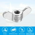 thumbnail image 3 of Uxcell Wing Nuts, 304 Stainless Steel Butterfly Nut Twist Fasteners Parts Smooth Finish Wing Fastener Nuts M12 8, 3 of 6