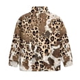thumbnail image 5 of Uorisanigo Girls Half Zip Sweatshirt Fall Fashion Outfits Clothes Brown Cow Leopard Print Long Sleeve Athletic Tops Drop Shoulder Pullover Jackets Shirts Top for Sports and Daily Wear, 5 of 7