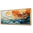 thumbnail image 2 of Designart "Fluid Cascade in Blue and Orange Ink" Extra Large Abstract Framed Wall Art - Modern Colorful Abstract Liquid Ink Entryway Framed Wall Art Print, 2 of 6