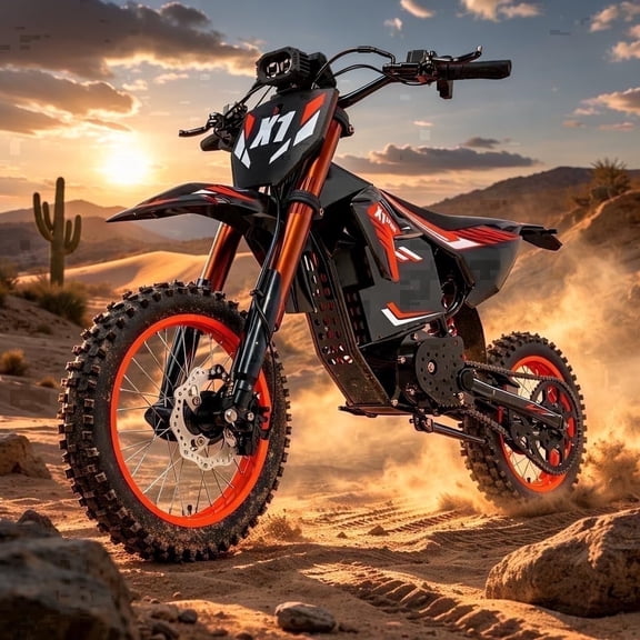 Qronge Electric Dirt Bike for Adults 50 mph 4500W Peak Motor X1 Spark E-Bike up to 60Miles Range 14"/12" Fat Tire off Road Ebike with 60V 28.8AH Battery Full Suspension Mountain E Bike, UL2849 by SGS