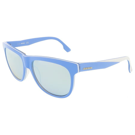Diesel DL0112/S 86C Sky Blue/White&Clear Rectangle sunglasses