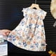 thumbnail image 3 of Odeerbi Niñas Verano Algodón Vestido Tanque Floral Volantes Vestido Sol Sin Mangas Transpirable Vestido Princesa, 3 of 3