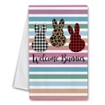 thumbnail image 3 of Naierhg Kitchen Towel Soft Water Absorption Microfiber Easter Rabbit Pattern Dish Cleaning Cloth Daily Use H, 3 of 8