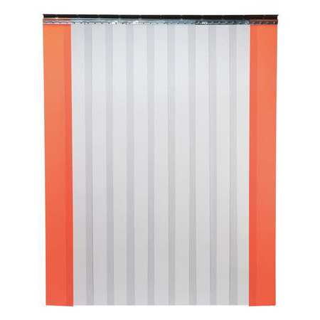 - TMI 999-00016 Strip Door, 7 x 4 ft, Clear/Orange, PVC
