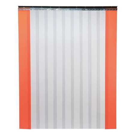 TMI 999-00016 Strip Door, 7 x 4 ft, Clear/Orange,