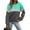 Grey, variant on Women's Crewneck Sweatshirts Color Block Dressy Pullover Casual Long Sleeve Tops Trendy 2025