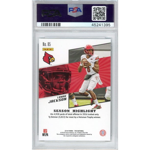 lamar jackson graded rookie card Amazon.com: Lamar Jackson (Baltimore Ravens) 2018 Panini Donruss Football #317 RC Rookie Card