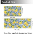 thumbnail image 3 of Lemon Kitchen Rugs and Mats Retro Green Lemon Non Slip Washable Kitchen Mats for Floor Vintage Home Door Mat Sets of 2 Decorations 17"x30"+17"x47", 3 of 6