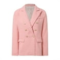 thumbnail image 7 of Gyexs Tweed Blazers for Women Plus Size Casual Long Sleeve Double Open Front Blazer Jackets Work Tops, RD2, Size XS, 7 of 7