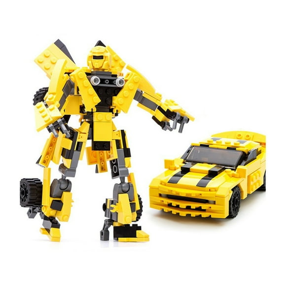 Coche Robot Juguete Bloques De Construcción Para Niños Deformación Coche Transformación Robot Coche Juguete Para Regalo Para Niños Yuarrent FN007408-01