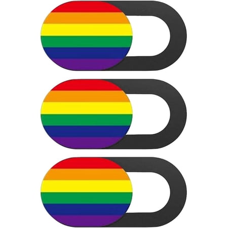 4Pcs Camera Cover Rainbow Colors Slide Webcam Cover Slide Web Cam Privacy Cover Camera Blocker Sticker for Laptop, PC, Cell Phone, and More Accessories