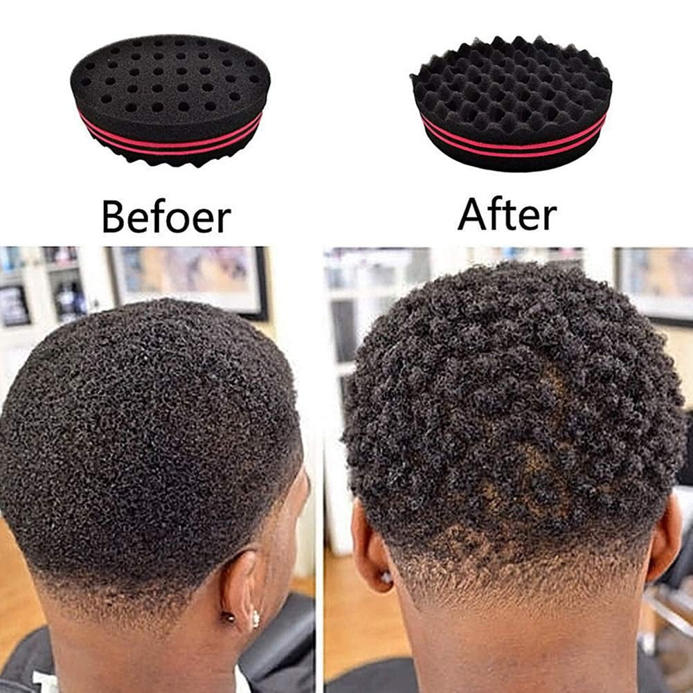 1 Pcs Small Holes Hair Sponge for Twists and Dreads Barber Afro Wave Nappy  Curling Sponge Brush for Curls Women Men Natural Hair 