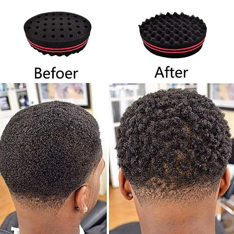 Gegong Hair Sponge Brush Big Holes Sponge Dreads Locking Afro Coil Comb Care Tool for Men Women Curls