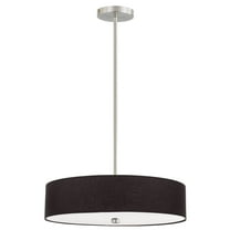 571-204P-SC-BK Dainolite Everly - 4 Light Pendant-Satin Chrome Finish-Black  Shade Color