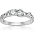 thumbnail image 1 of .65ct Diamond Two Stone Forever Us Crossover Engagement 10k White Gold Ring, 1 of 3