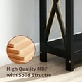thumbnail image 5 of HomGarden 47-in Modern Narrow Console Table 2-Shelves Wooden Sofa Side Table, Black, 5 of 11
