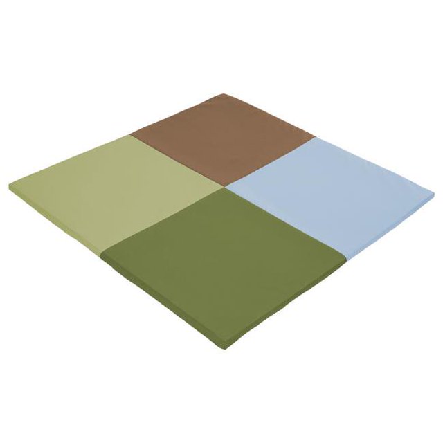 Softscape 10392-ET Squares Activity Mat - Earthtone