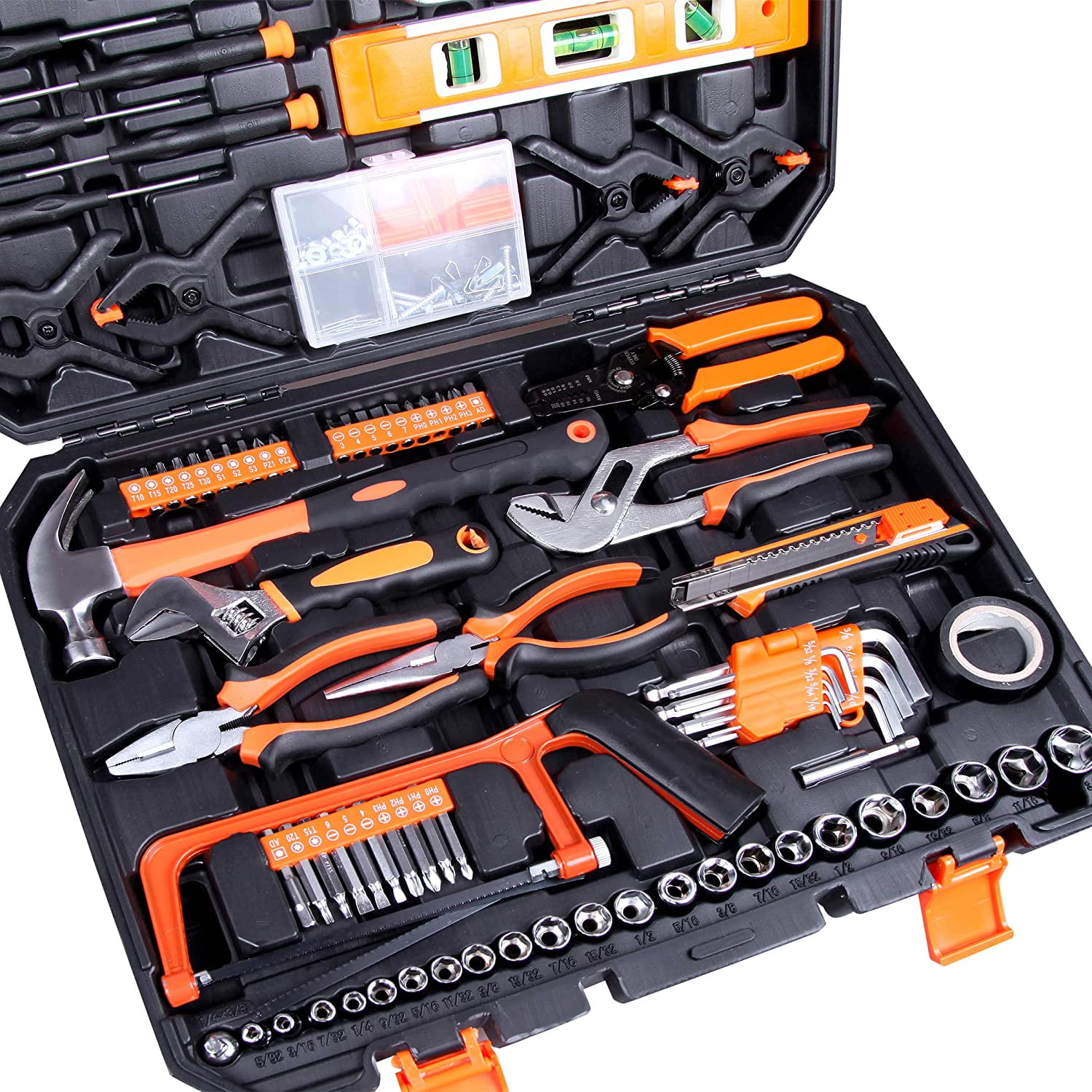 Cartman 160pk Tool Set General Household Hand Tool Kit in Toolbox Storage Case 