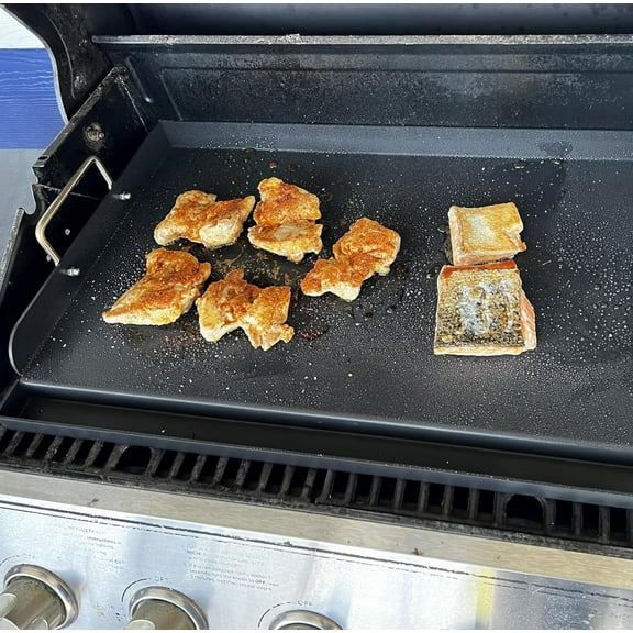 Universal Flat Top Griddle for Gas/Electric/Charcoal Grill/Stove Top BBQ Griddle Inserts, 17" x 13" Skillet for  Charbroil Camp Chef  Pan Plancha Para Cocinar for Outdoor