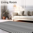 thumbnail image 2 of ODIKA 2x3 Machine Washable Non-Slip Area Rug, Elegant Monochrome Savanna Inspired Striped Symmetrical Decoration Ultra Soft Rug, None, 585010, 2 of 7