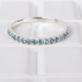 thumbnail image 3 of Aquamarine Half Eternity Band, Dainty Minimalist Band, 925 Sterling Silver Jewelry, Wedding Band, Match Birthstone, Promise Gift For Love, 3 of 5