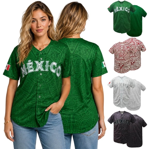 2026 New Mexico Soccer Jersey for Unisex Fans, Mexican Jersey Soccer T-Shirt, Jersey De Mexico Crew Neck Short Sleeve Football Apparel Outdoor Training Daily T Shirt for Adult