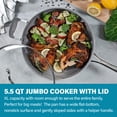 thumbnail image 6 of Gotham Steel Jumbo Cooker with Lid, Nonstick Family Sized Open Skillet with Stainless Steel Stay Cool & Helper Handle, Aqua Blue, 6 of 8