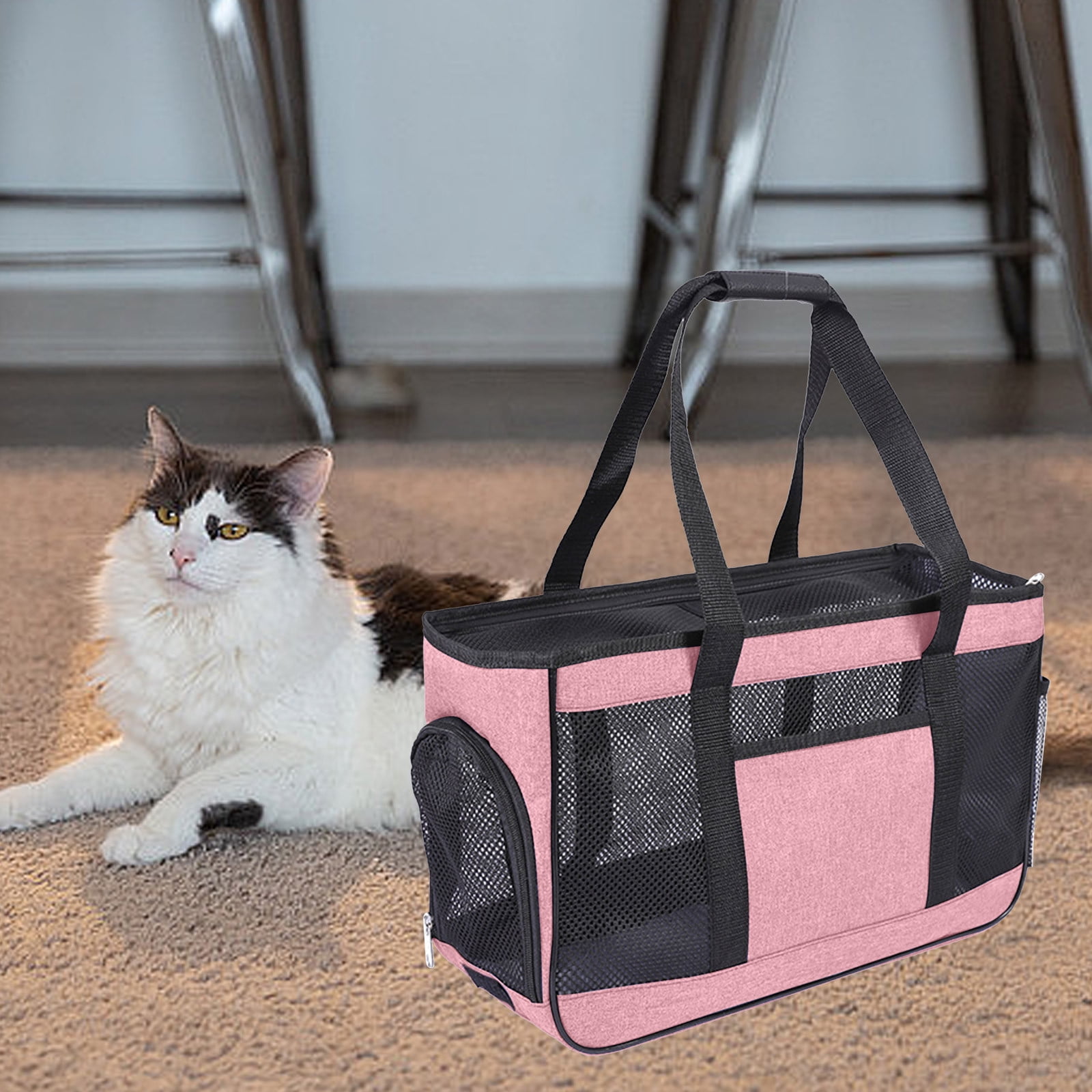 Pet Carrier Bag Basic Soft Mesh Pet Travel Bag For Small Pet Less Than 13lb Portable Stylish Pet Travel Bag Ventilated And Breathable Mesh Walmart